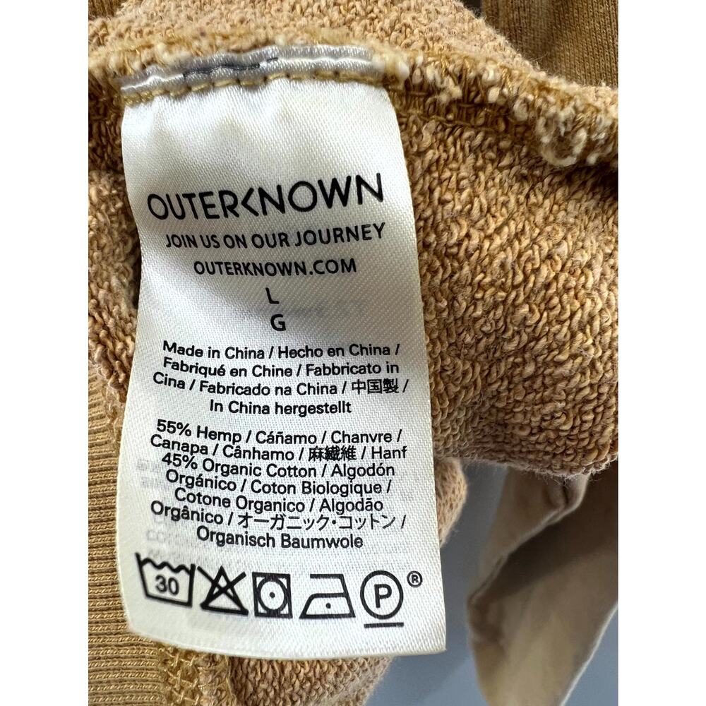 Outerknown Women's Yellow Solid Cotton Long Sleev… - image 6